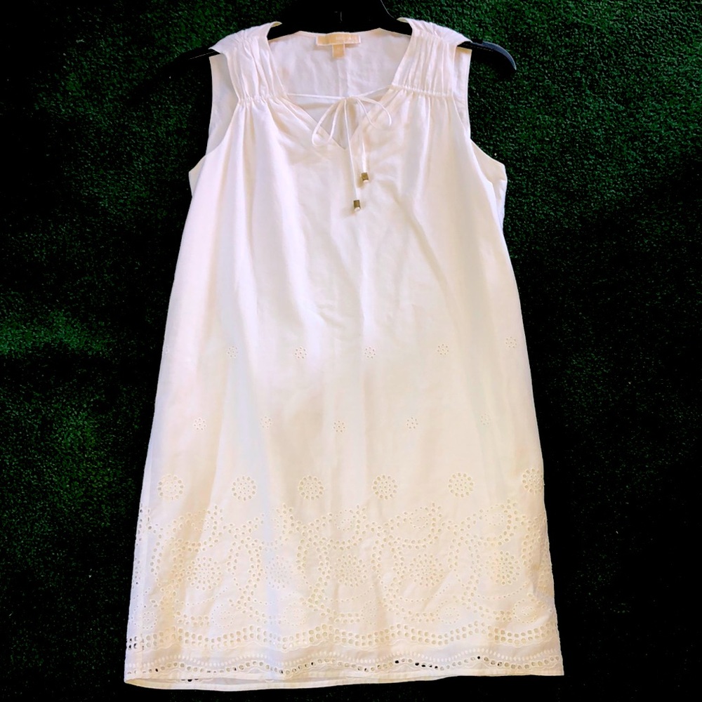 MICHAEL Michael Kors white eyelet Summer beach dress size Medium
